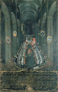 Organ panel depicting The Sitting of the Council of Trent in Trent Cathedral on 3rd and 4th December 1565, 1703 by Niccolo Dorigati